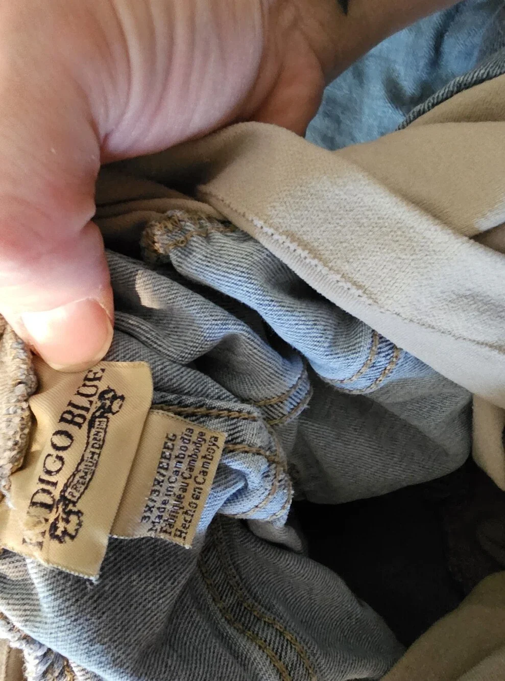 Distressed Maternity Blue Denim Shorts